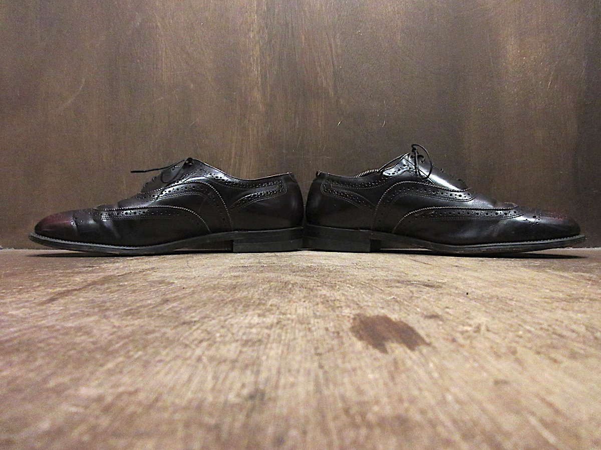 ビンテージ80's○EXECUTIVE IMPERIALレザーウイングチップシューズ茶