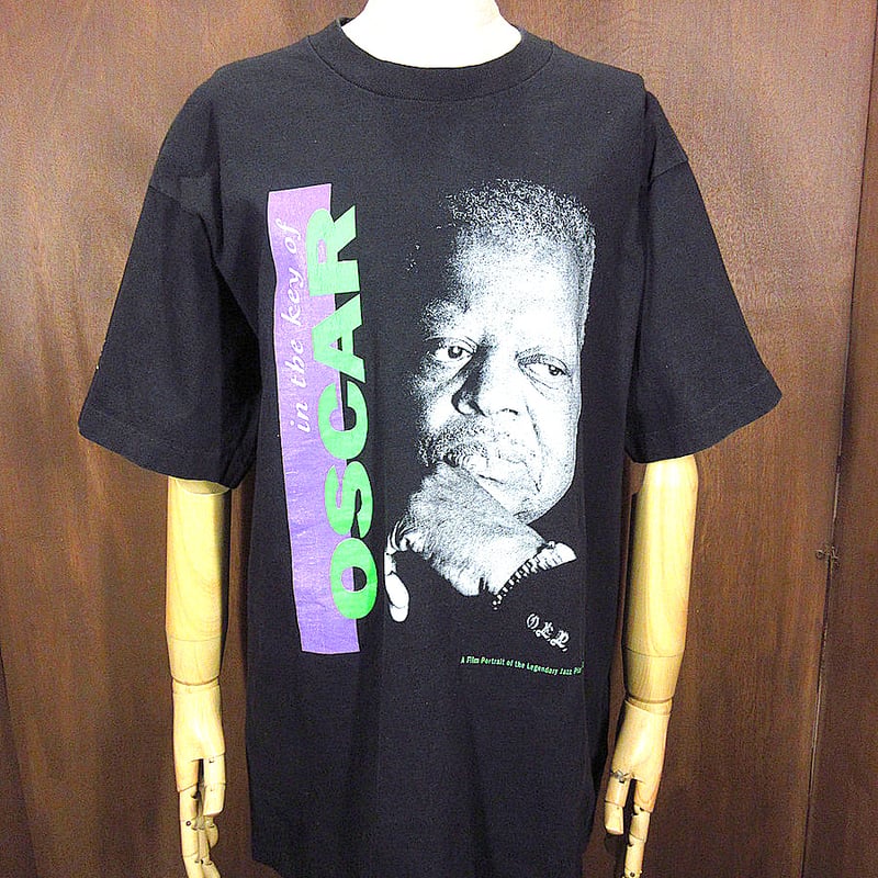 ビンテージ90's○Oscar Peterson Tシャツ黒size L○240212j2-m ビンテージ90's○Oscar Peterson Tシャツ黒size L○240212j2-m