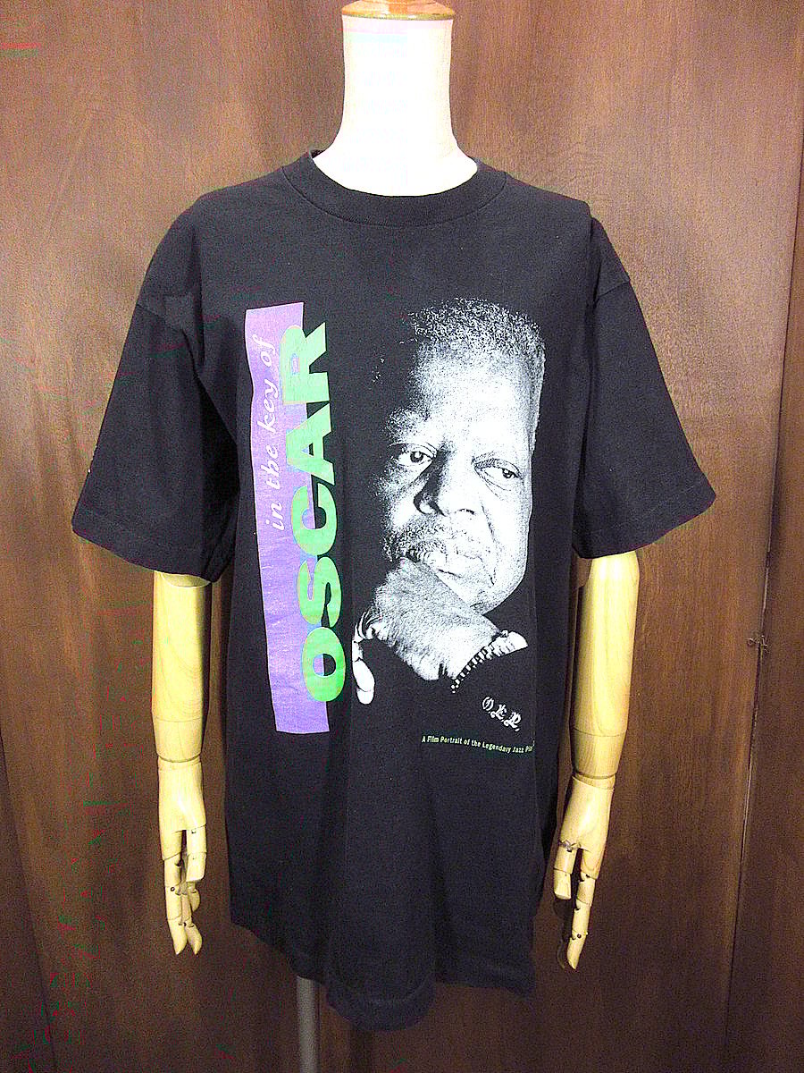ビンテージ90's○Oscar Peterson Tシャツ黒size L○240212j2-m
