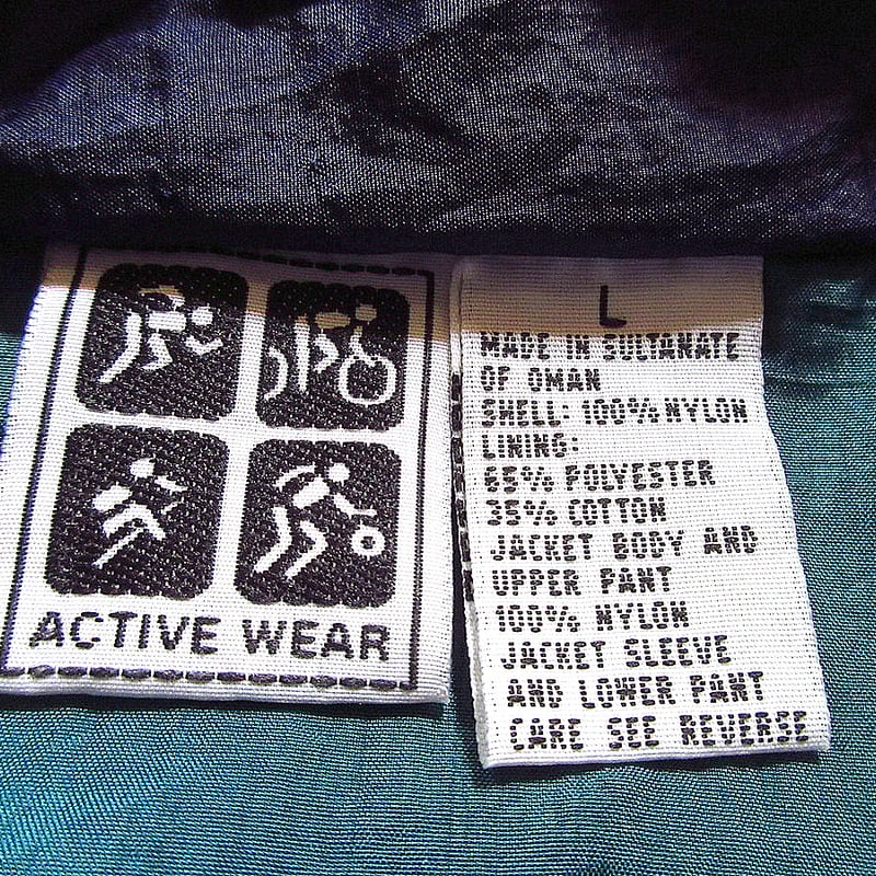 ビンテージ90's○ACTIVE WEARマルチカラーナイロンジャケットsize L
