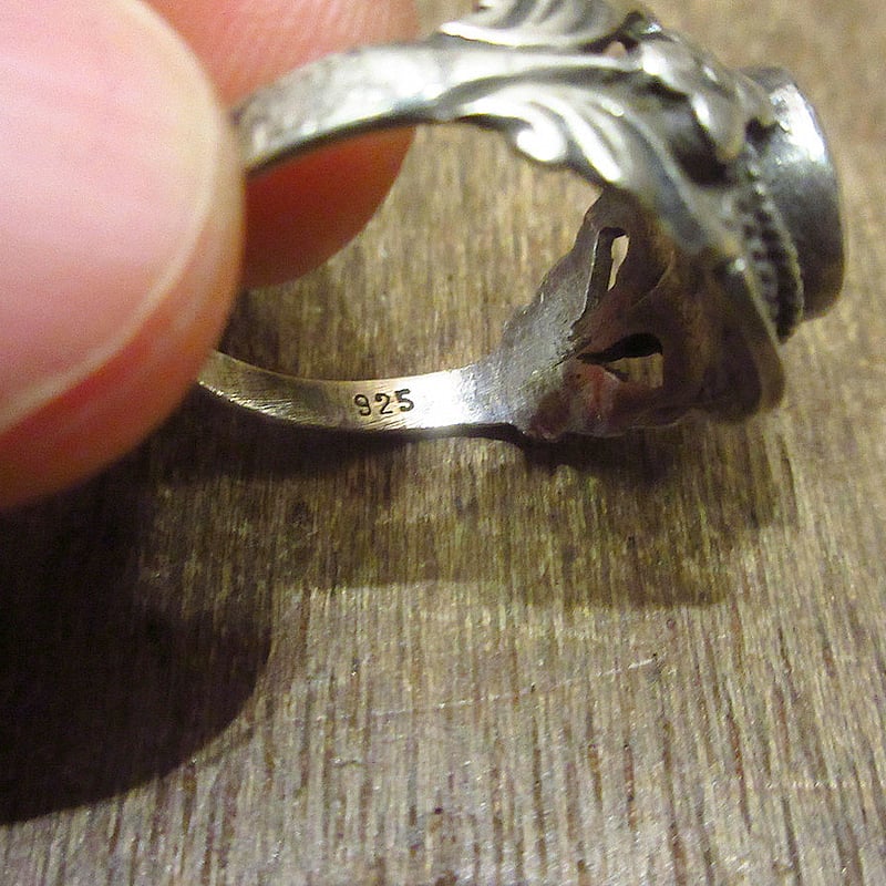 ビンテージ○陰陽太極図スターリングシルバーリング○240916i5-rng指輪