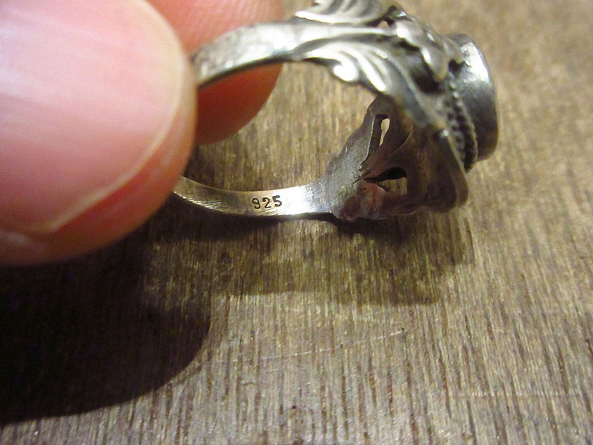 ビンテージ○陰陽太極図スターリングシルバーリング○240916i5