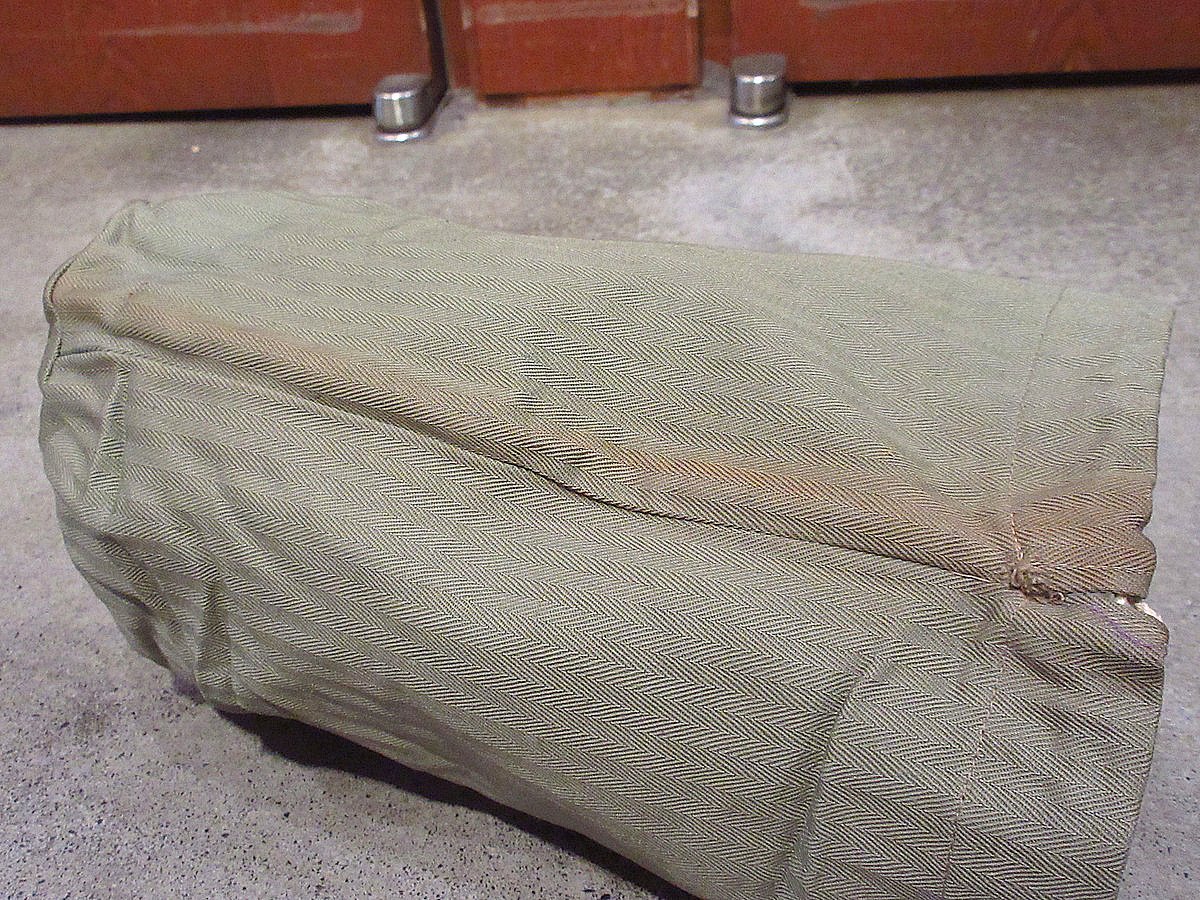 ビンテージ40's○ミリタリーHBT巾着バッグ○240428i8-bag-ot米軍実物