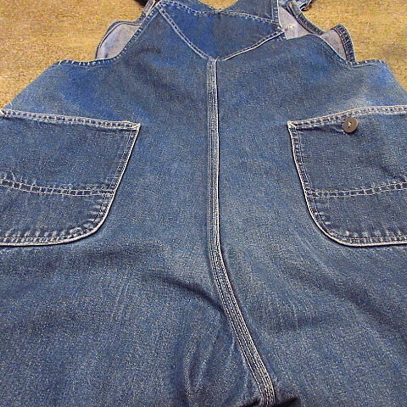 ビンテージ90's○ROEBUCKSデニムオーバーオールW96cm○210306s1-m-ov