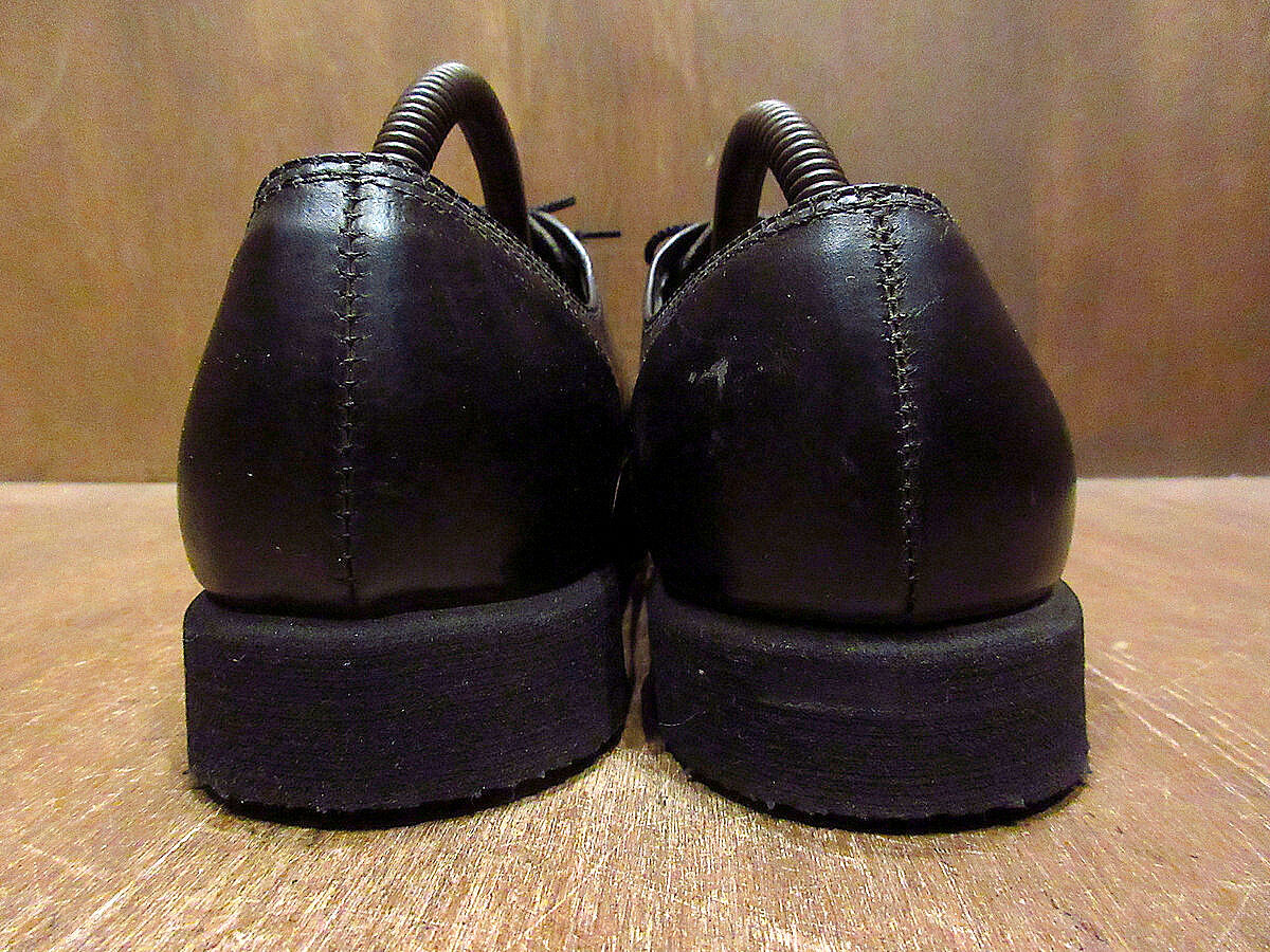 ビンテージ70's80's○DEADSTOCK WOLVERINEレザーポストマンシューズ黒s