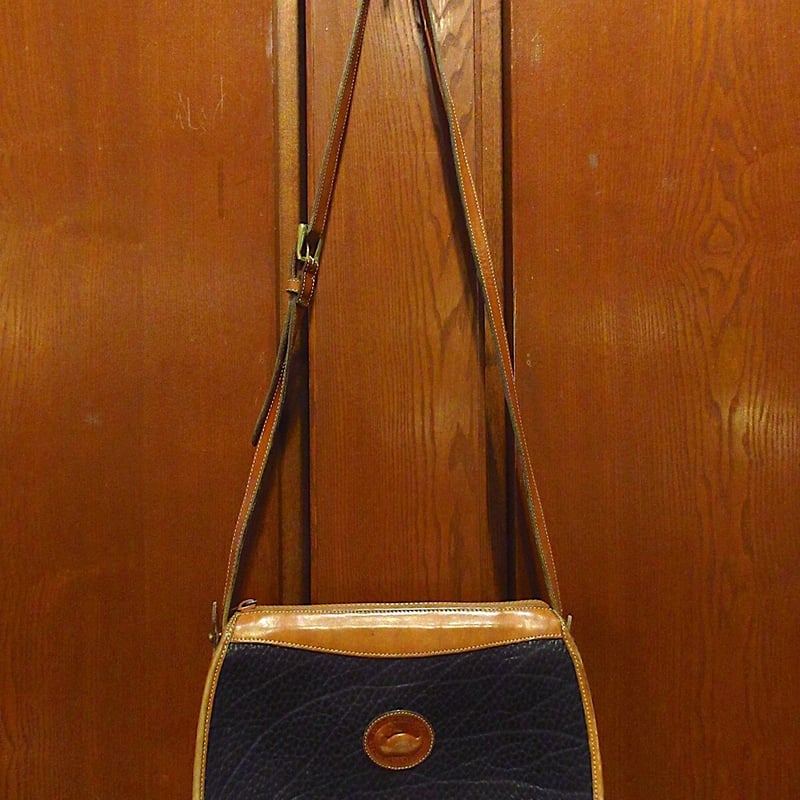 ビンテージ○DOONEY ＆ BOURKEレザーショルダーバッグ黒×茶