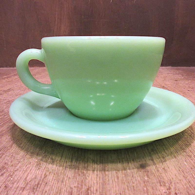 ビンテージ○Fire Kingジェダイエキストラヘビーカップ&ソーサー