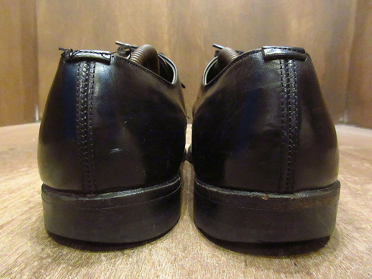 ビンテージ60's70's○Uチップシューズ黒○221116i2-m-dshs-285cm
