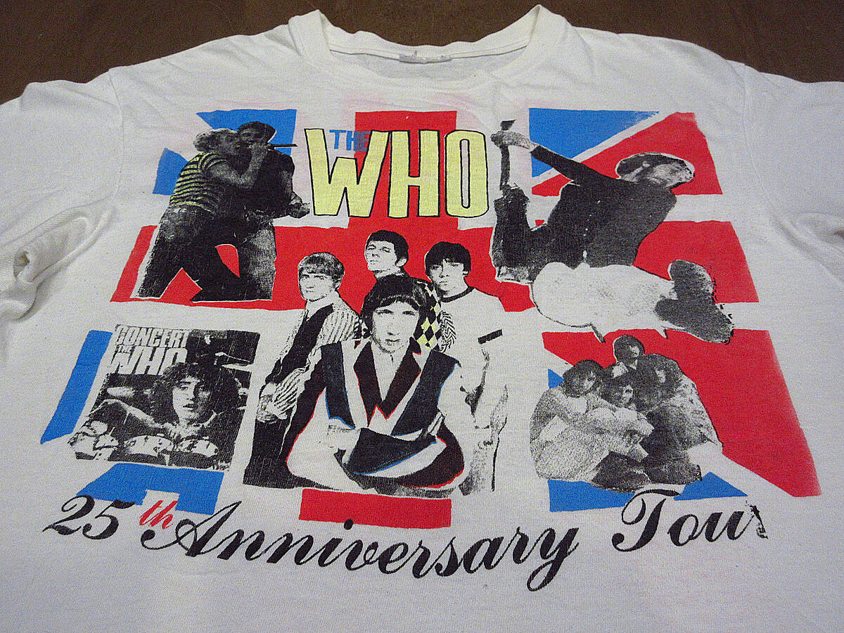 80s The Who 1989コピーライト 両面プリント シングルステッチ ビンテージ80's○THE WHO 25th Anniversary Tour両面プリントTシ