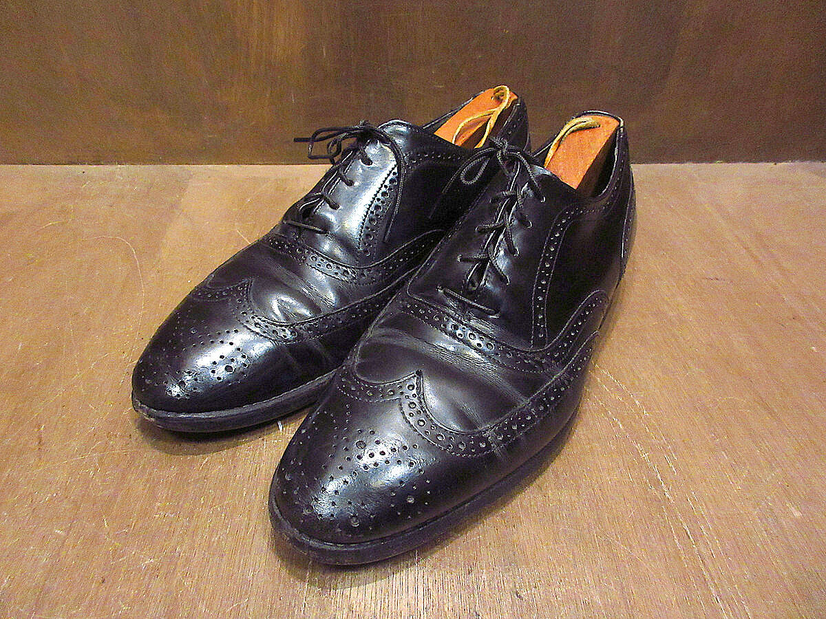 【ビンテージ】1980’s-1990’sChurch’sウイングチップシューズ黒 ビンテージ】1980's-1990'sChurch'sウイングチップシューズ黒