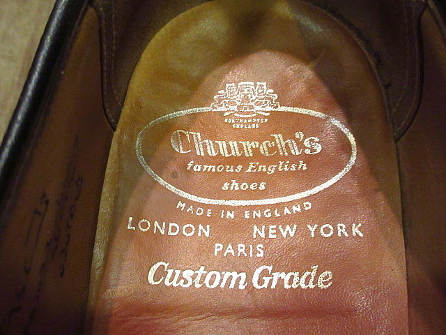 ビンテージ80's90's○Church's内羽根式プレーントゥシューズ黒9 1/2