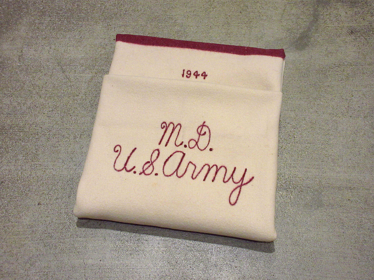 ビンテージ40's○U.S.ARMY Medical Department ウールブランケット
