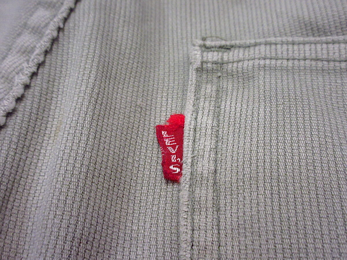 ビンテージ60's○Levi's 519ピケBIG Eグレー実寸W81cm○220420i5-