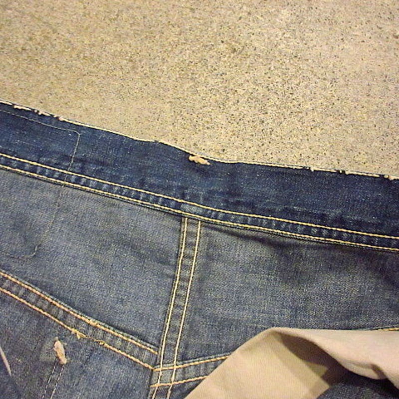 ビンテージ40's○ドナーツボタンデニムペインターパンツ W74cm