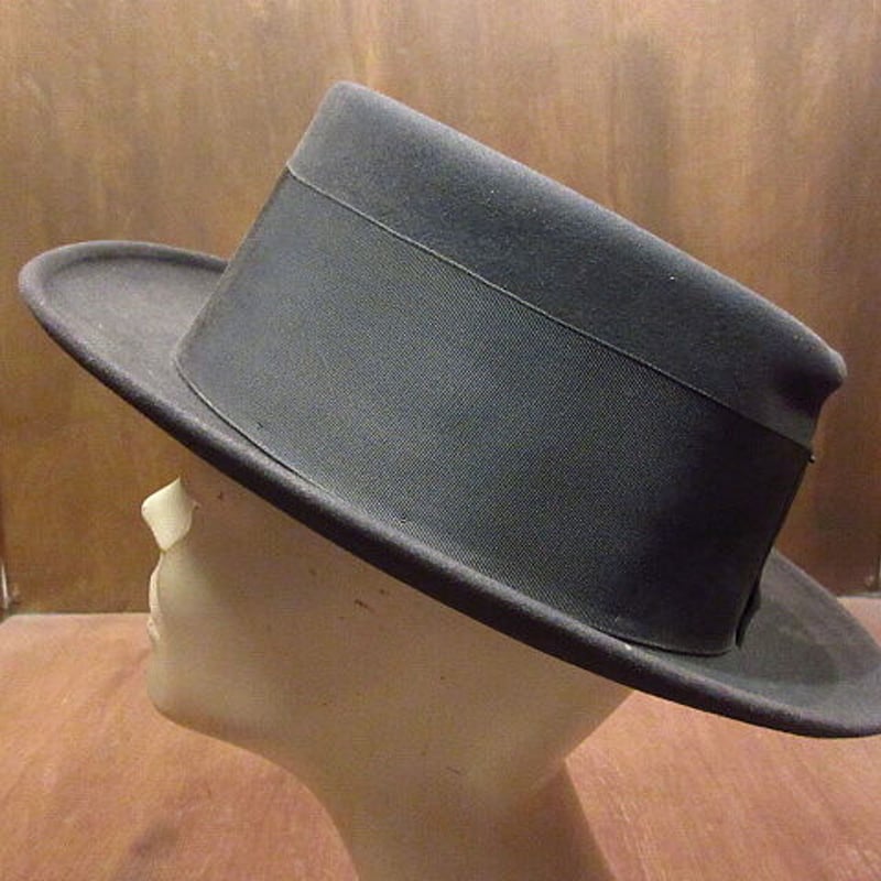ビンテージ50's○DEADSTOCK TRIMBLEポークパイハットグレー7 1/8