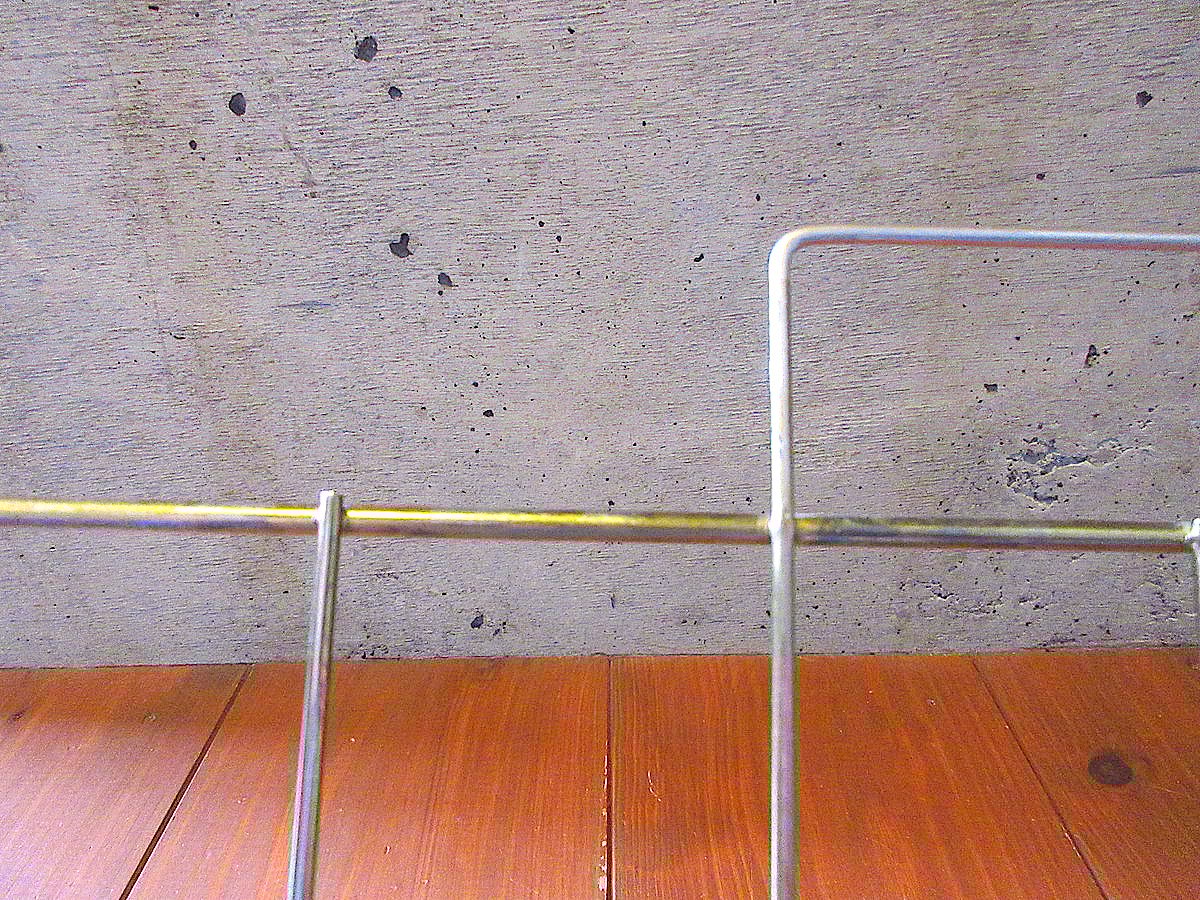 ビンテージ-70's○ゴールドマガジンラック○250514K3-rack