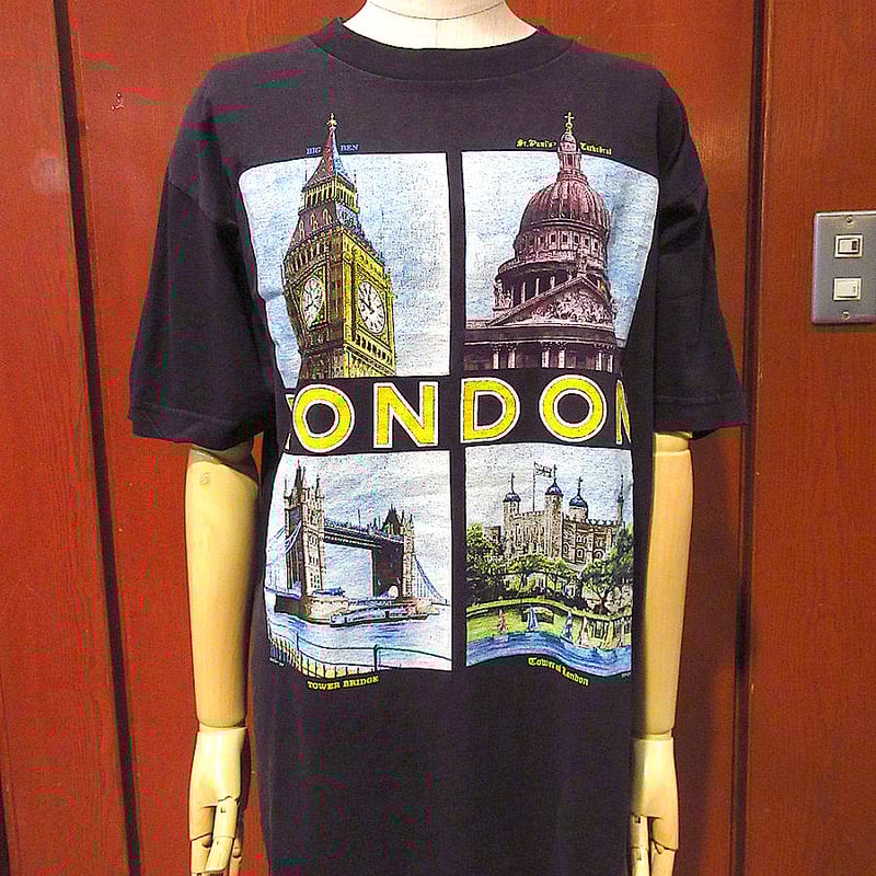ビンテージ90's○ZIP IT LONDONフォトプリントTシャツ黒size M ビンテージ90's○ZIP IT LONDONフォトプリントTシャツ黒size M