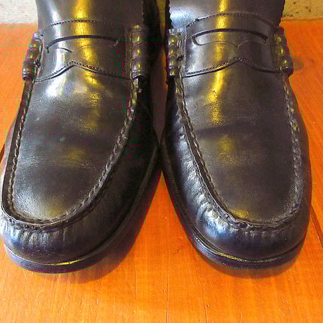 ビンテージ70’s80’s●ペニーローファー黒size 9 1/2●240704k6-m-lf-275cm 1970s1980sメンズ革靴USA性レザー
