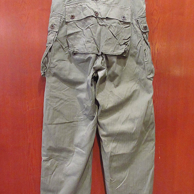 ビンテージ40's○USMC P-44 HBTモンキーパンツ実寸W82cm ビンテージ40's○USMC P-44 HBTモンキーパンツ実寸W82cm