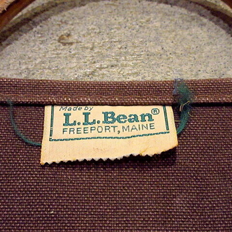ビンテージ80's○L.L.Bean レザーハンドルキャンバスログ