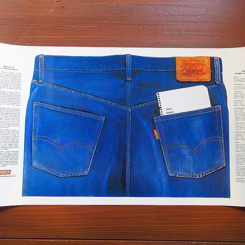 ビンテージ70's○Levi's BIG E 501アドバタイジングポスターA ビンテージ70's○Levi's BIG E 501アドバタイジングポスターA