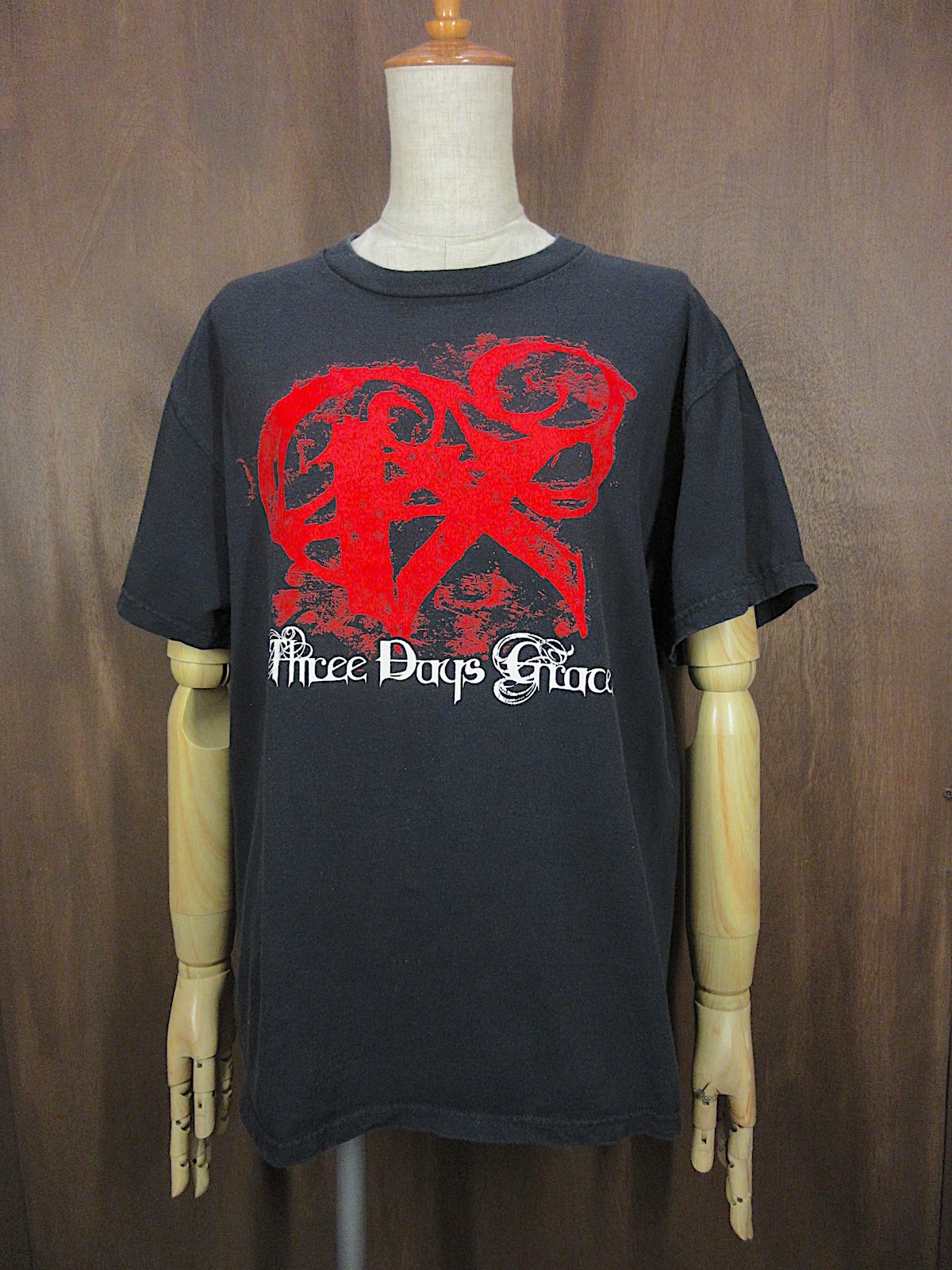 ビンテージ2000's○Three Days GraceプリントTシャツ黒size M○250