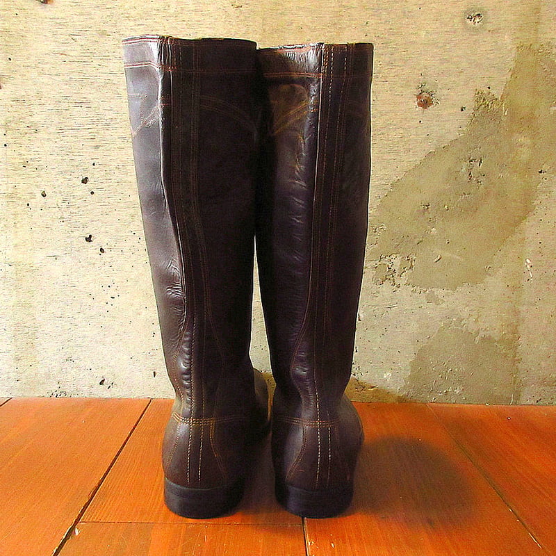 ビンテージ40's○DEADSTOCK？STAR BRANDレースアップワークブーツ茶size