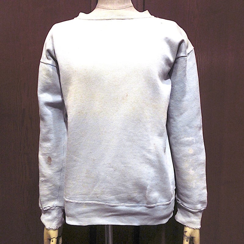 ビンテージ60's○コットンスウェット水色○260207m1-m-swsボロフェード