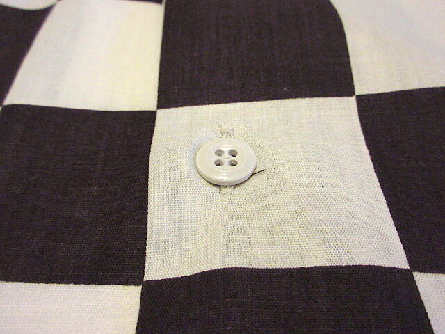 FIRESTONEと同社製!! 60S LION チェッカーフラッグシャツ L程 vintage 60's FIRESTONE チェッカーフラッグシャツ mint condition