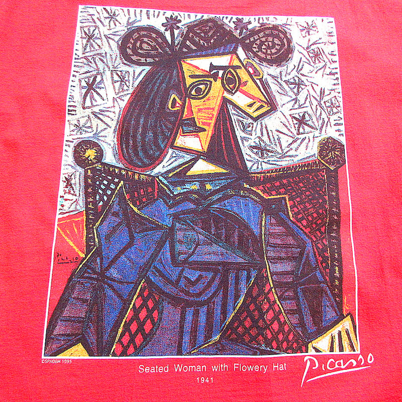 ビンテージ90's○Picasso ''Seated Woman with Flowery H