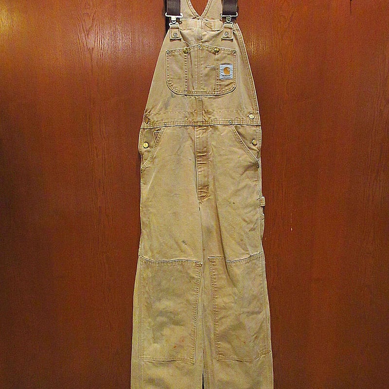 Carhartt ダック オーバーオール ダブルニー W32L32 Carhartt カーハート 102776 レングス32 ダブルニーダック