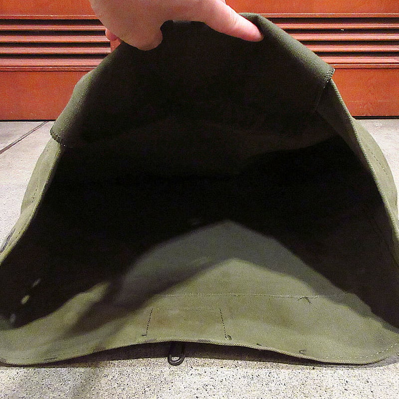 70s 米軍 キャンバス ダッフル バッグ ビンテージ ミリタリー 鞄 ビンテージ70's○ミリタリーステンシル入りキャンバスダッフル