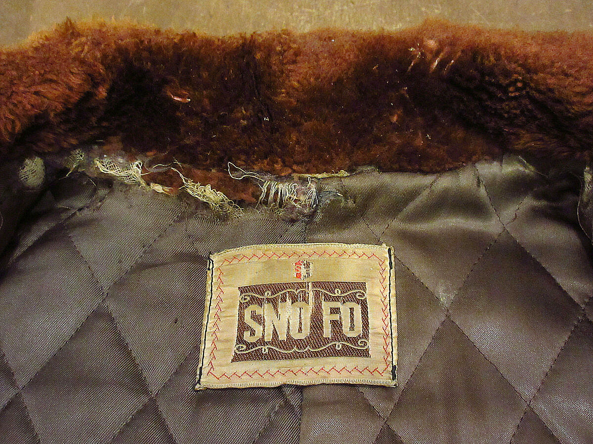 ビンテージ50's○SNO FOグリズリージャケット茶○230917i8-m-jk-lt