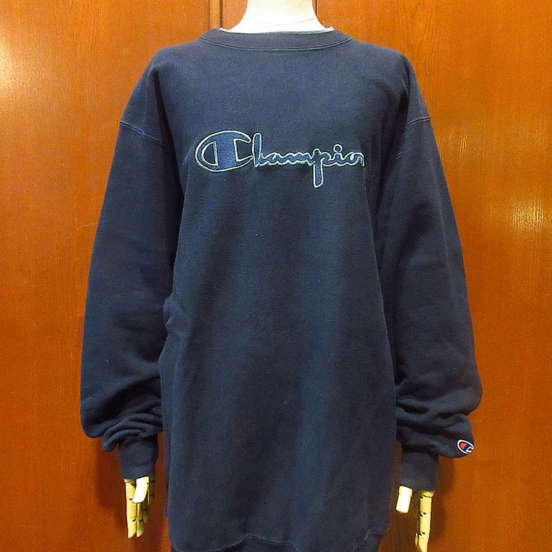 ビンテージ90's○Championリバースウィーブスウェット紺size XXL