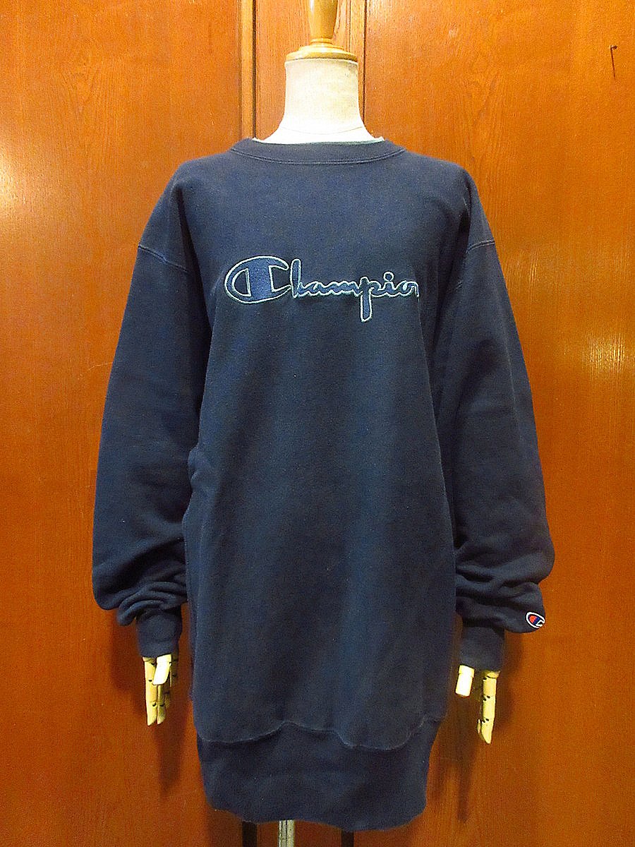 ビンテージ90's○Championリバースウィーブスウェット紺size XXL