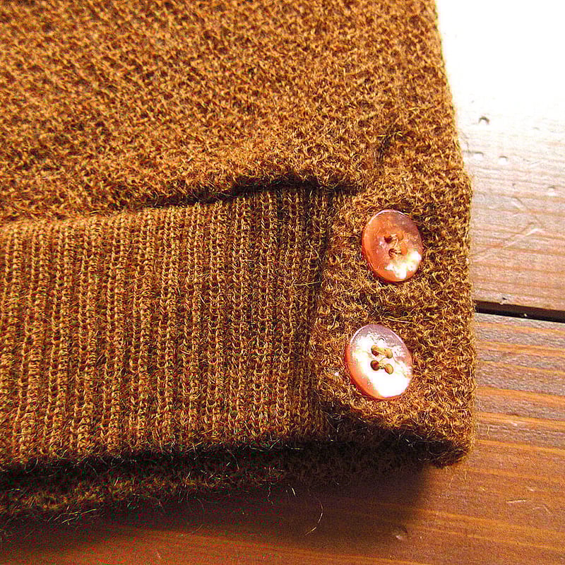 ビンテージ60's○Kandahar Vネックモヘアセーター茶size M ビンテージ60's○Kandahar Vネックモヘアセーター茶size M