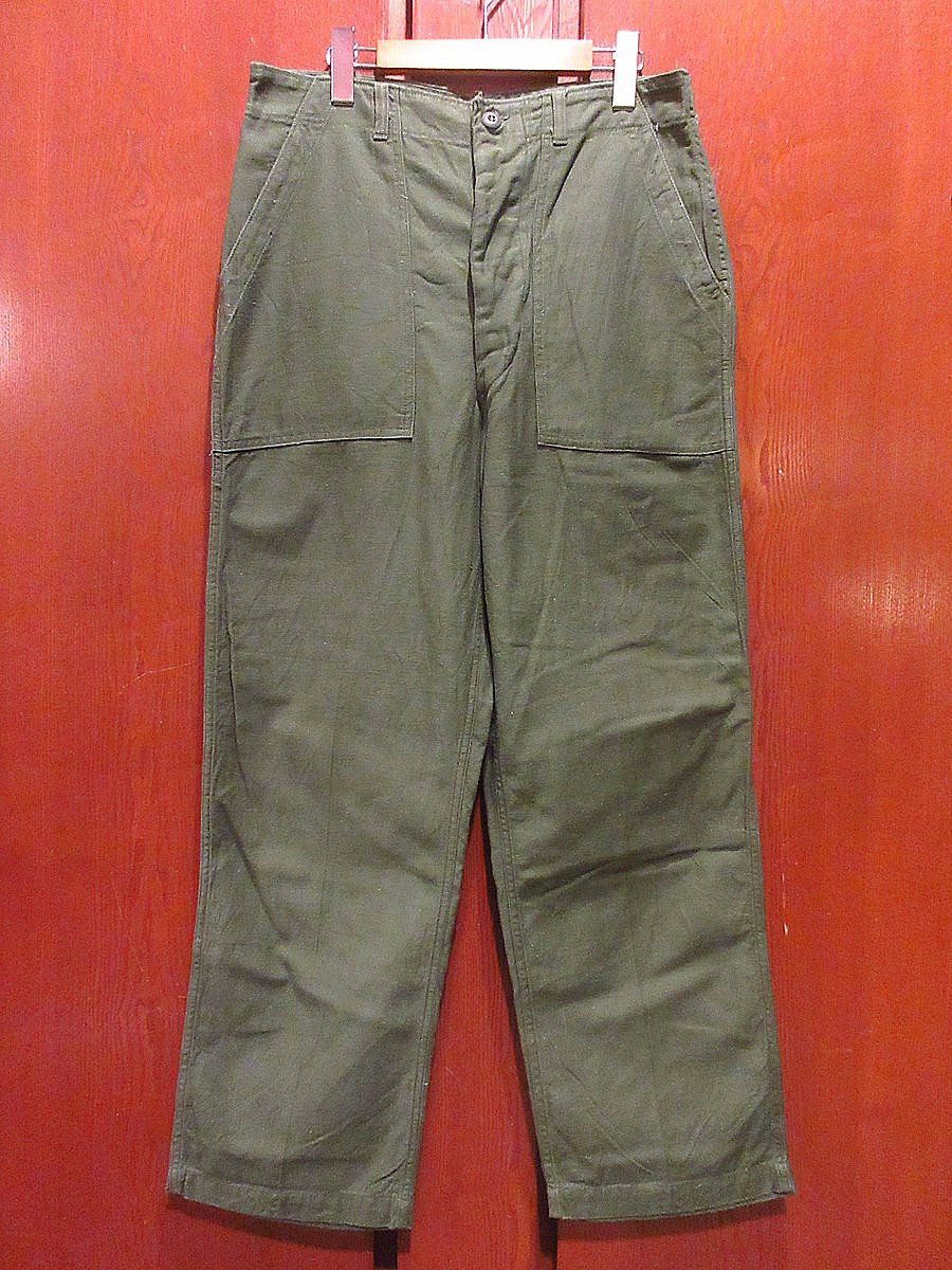 ビンテージ60's○U.S.ARMYボタンフライコットンサテンベイカー