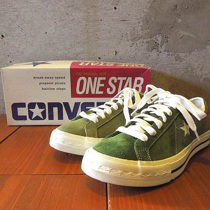 ビンテージ90's○DEADSTOCK CONVERSE ONE STARアボカド/ホワイトs ビンテージ90's○DEADSTOCK CONVERSE ONE STARアボカド/ホワイトs