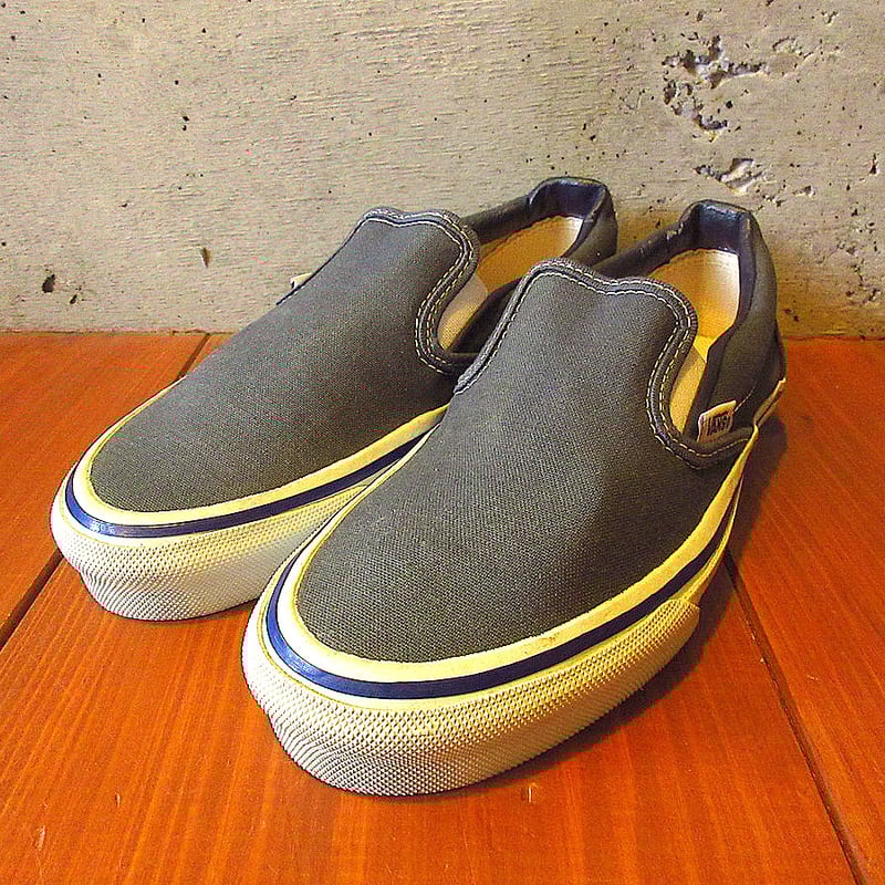 ビンテージ90's○VANSキャンバススリップオンsize 4 1/2○231121k1-w-