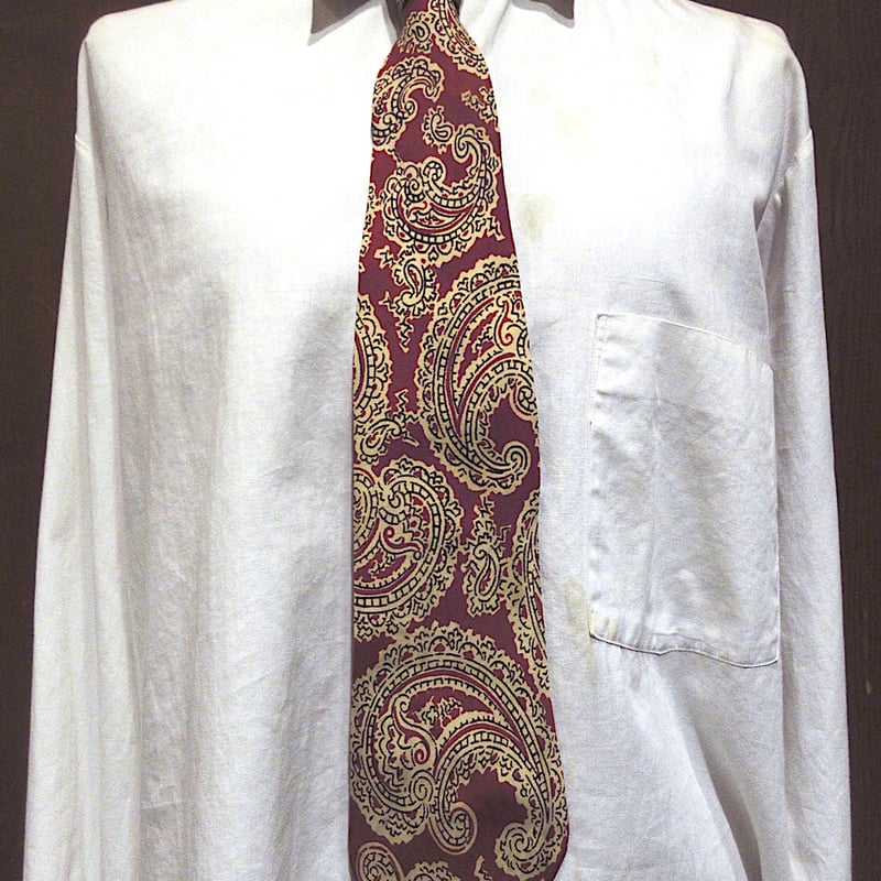 ビンテージ30's40s○VAN HEUSENペイズリー柄シルクネクタイ○260325m7-n