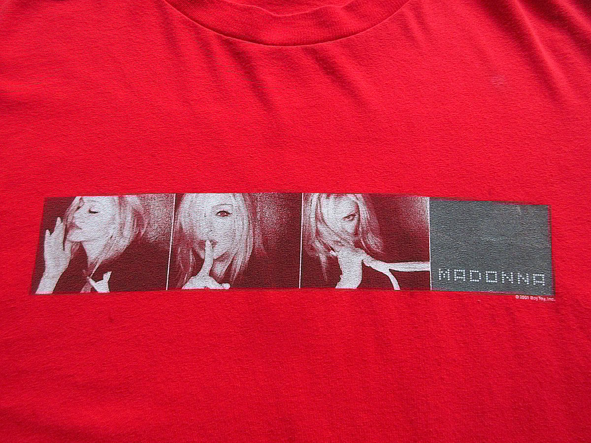 2000's○MADONNAワールドツアーTシャツ赤size L○240610k2-m-tsh