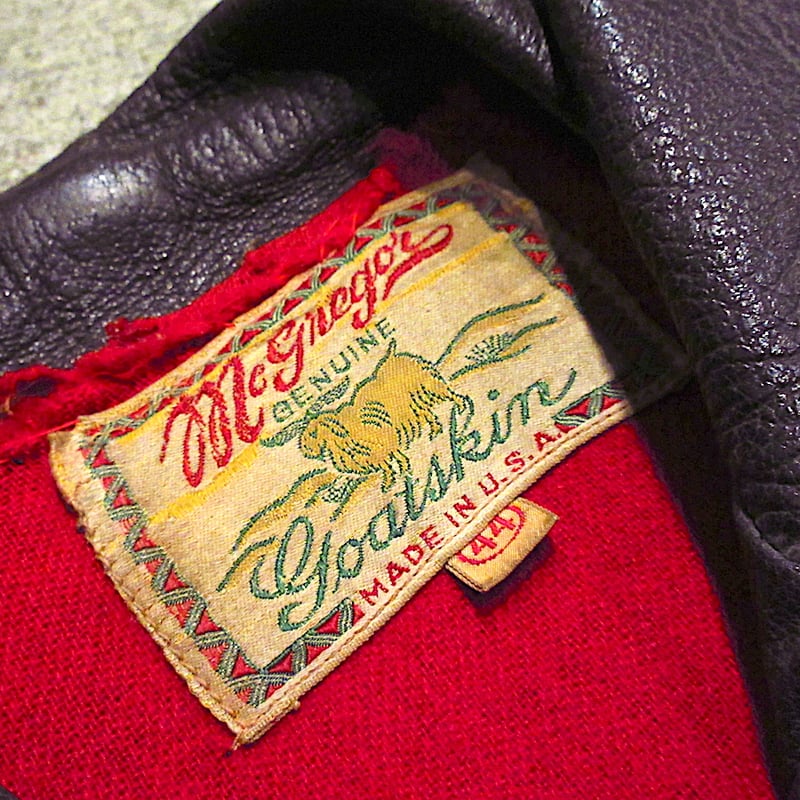 ビンテージ50's○McGREGORゴートスキンレザースポーツジャケット ビンテージ50's○McGREGORゴートスキンレザースポーツジャケット