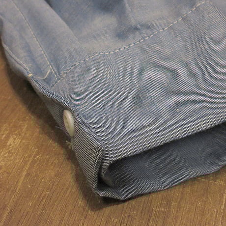 ビンテージ70's●DEADSTOCK DEE CEEシャンブレーシャツ●250220j7-m-lssh-wk古着1970sデッドストック