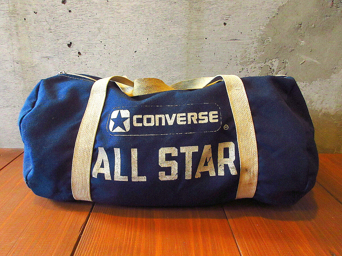【80s】converse レザーボストンバック 80s CONVERSE コンバース ボストンバッグ エナメル ネイビー