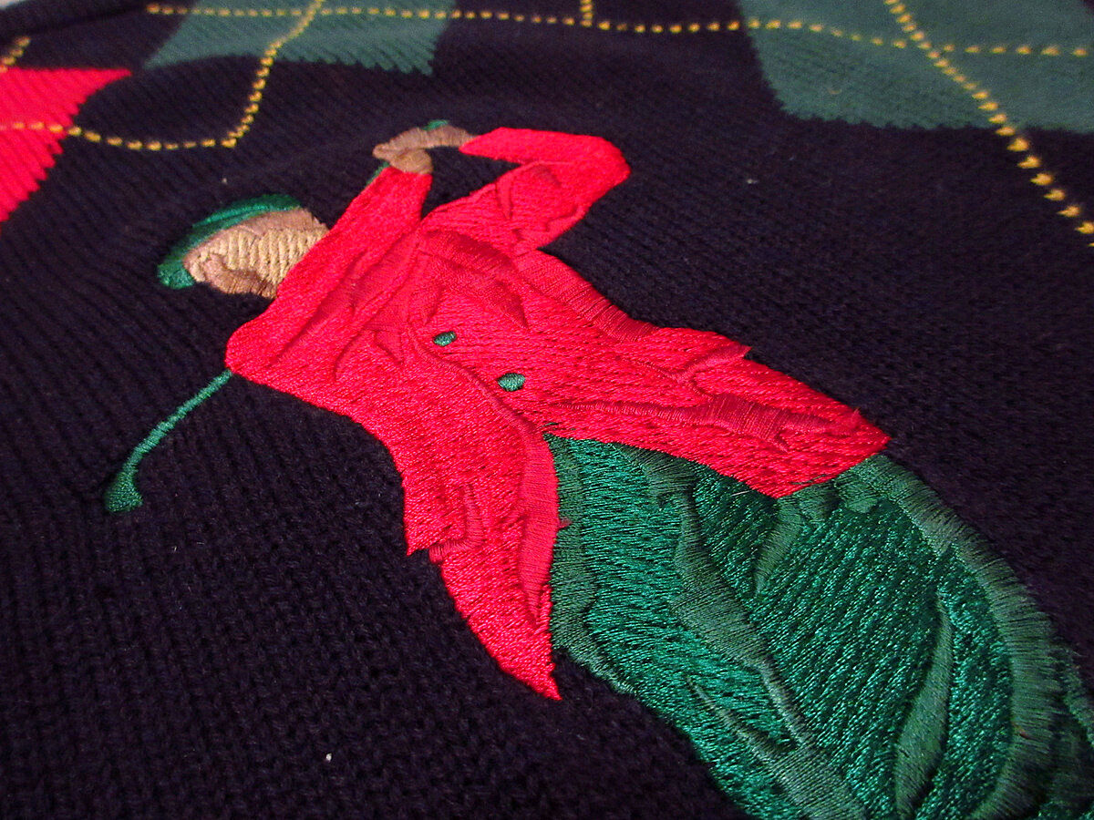 ビンテージ80's90's○Pringle Hand Intarsiaコットンゴルファーセータ