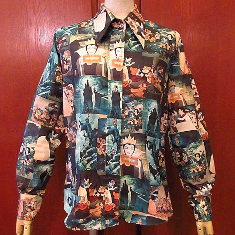 古着　70s vintage 花柄長袖シャツ 女神　ケニントン 風 古着70s vintage 花柄長袖シャツ 女神ケニントン 風