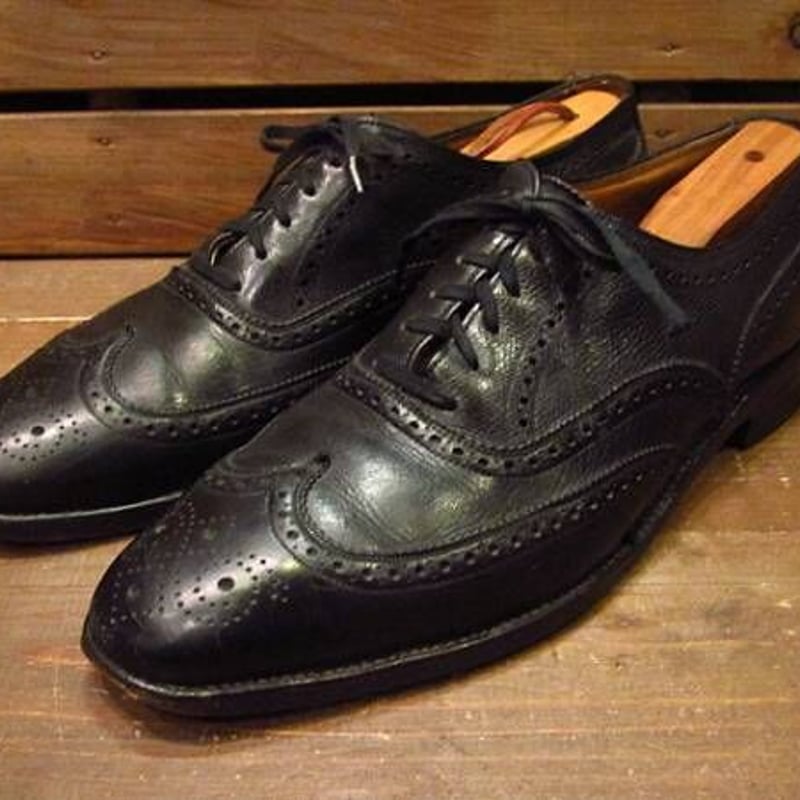 ビンテージ70's○FLORSHEIMウィングチップシューズ黒11B○210223n11-m-...