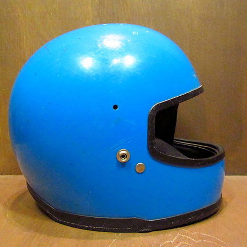 ビンテージ70's○NOLANフルフェイスヘルメット青 約58cm○200902n7-hlmt