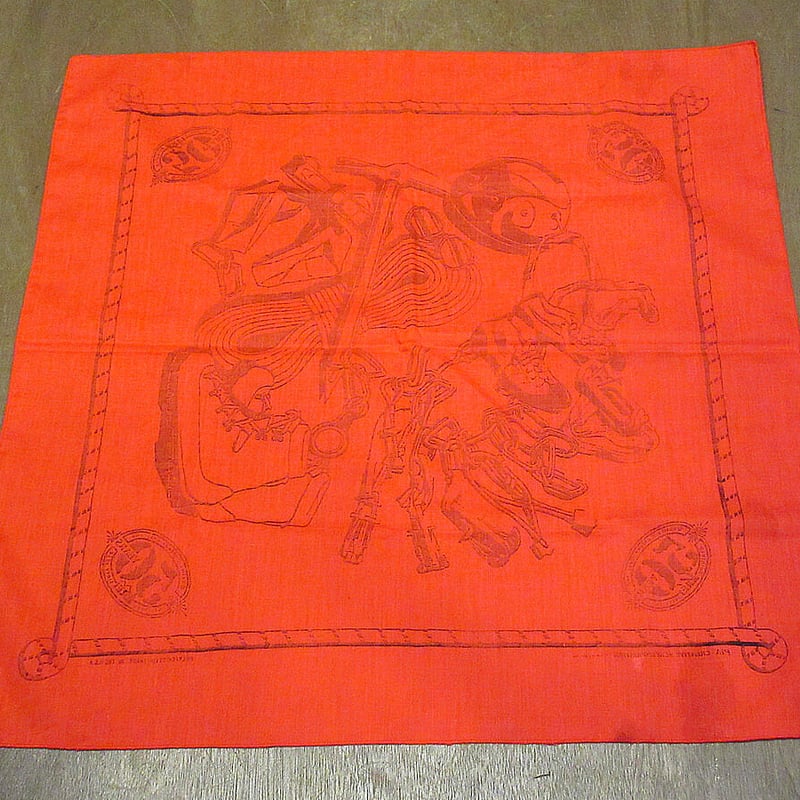 ビンテージ80's○REI 50周年記念バンダナ赤○220627i5-bnd 1980sアウト