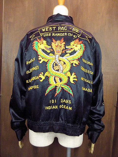 米軍 US.NAVY ツアージャケット CV-62 west pac スーベニア 米軍 US.NAVY ツアージャケット CV-62 west pac スーベニア